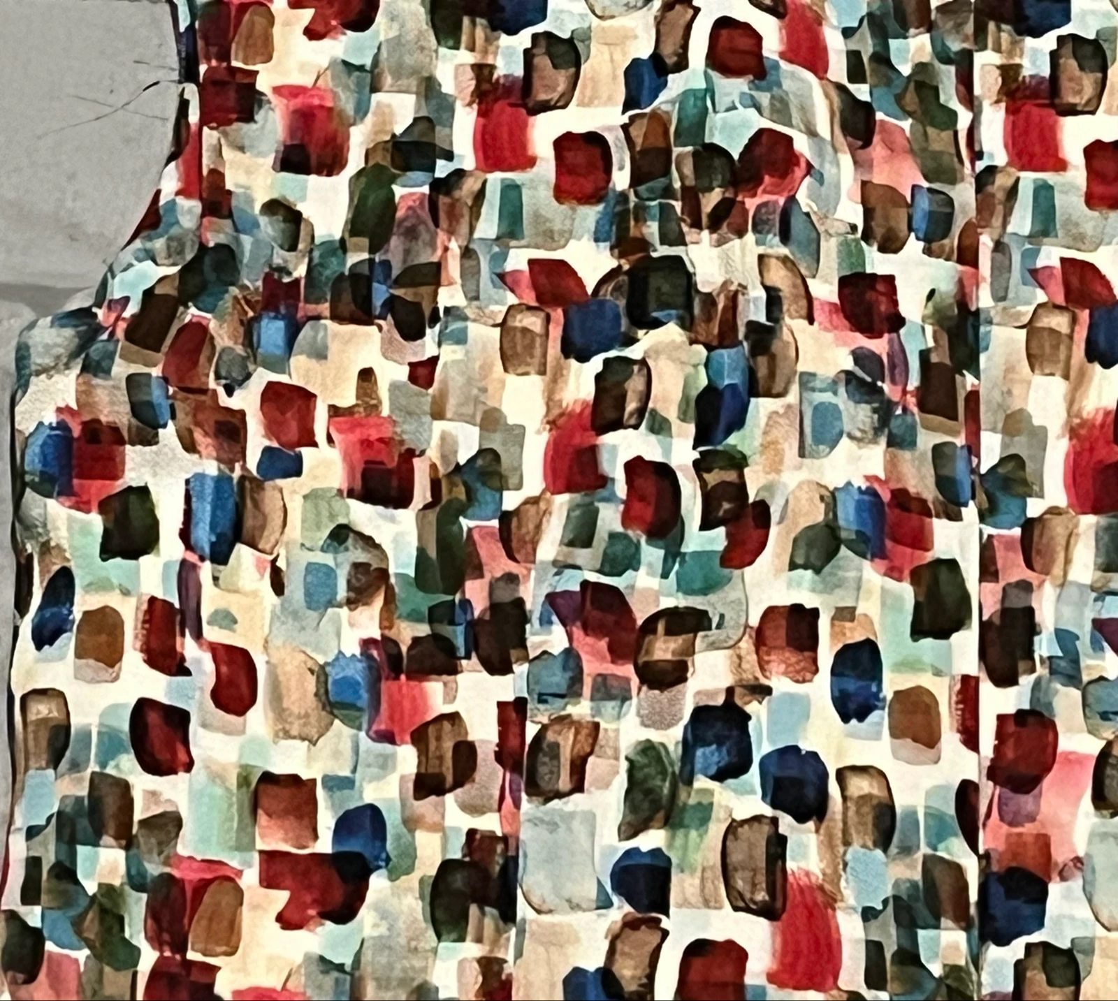 Vestido crepe estampado multicolor  – photo 6